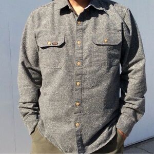 Volcom Marls Gray Thick Button-Up Shirt Sz M